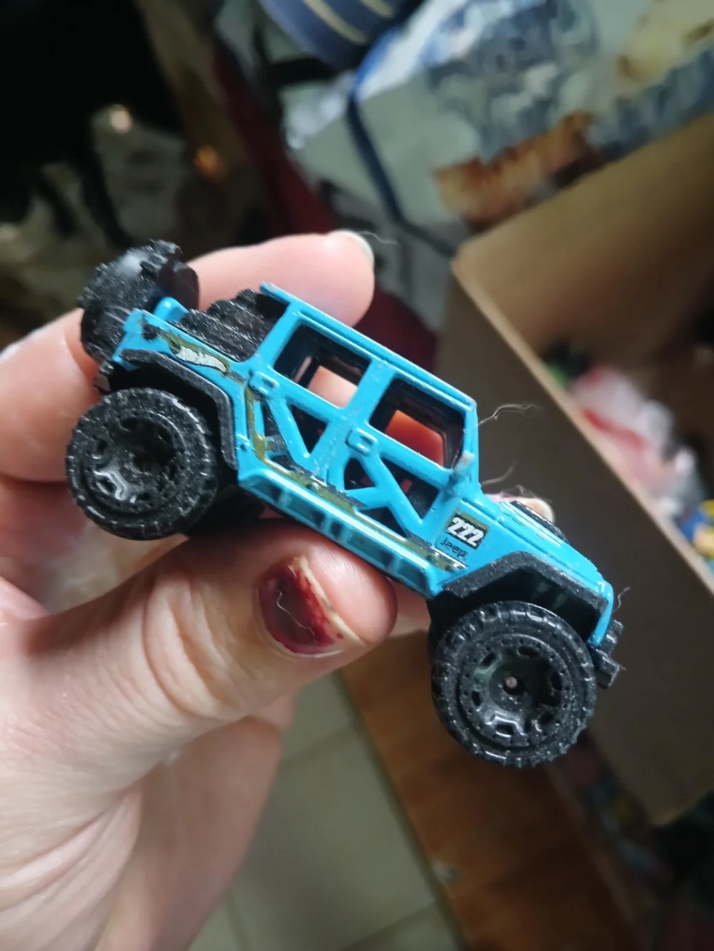 1:64 scale Hot Wheels '17 Jeep Wrangler from the 2017 series